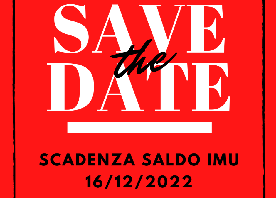 SCADENZA SALDO IMU